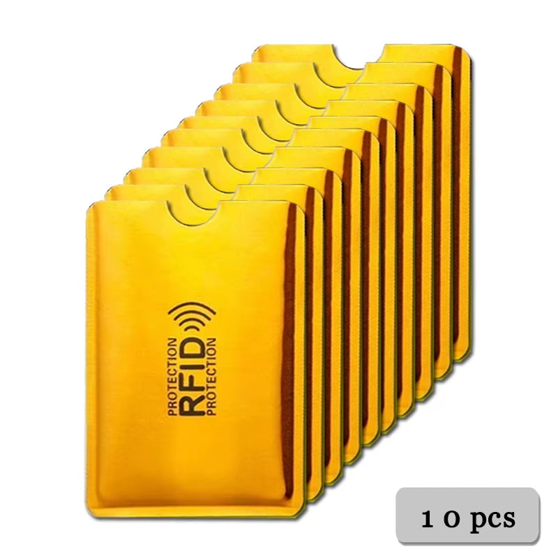 5-20 Pcs Aluminium anti Rfid Card Holder NFC Blocking Reader Lock Id Bank Card Holder Case Protection Metal Credit Card Case