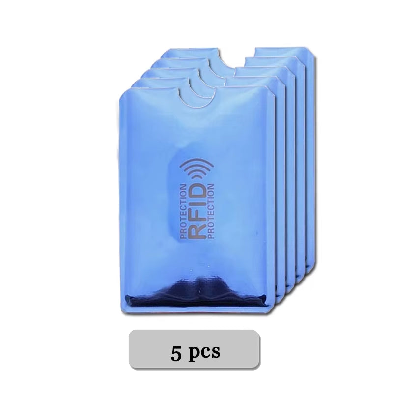 5-20 Pcs Aluminium anti Rfid Card Holder NFC Blocking Reader Lock Id Bank Card Holder Case Protection Metal Credit Card Case