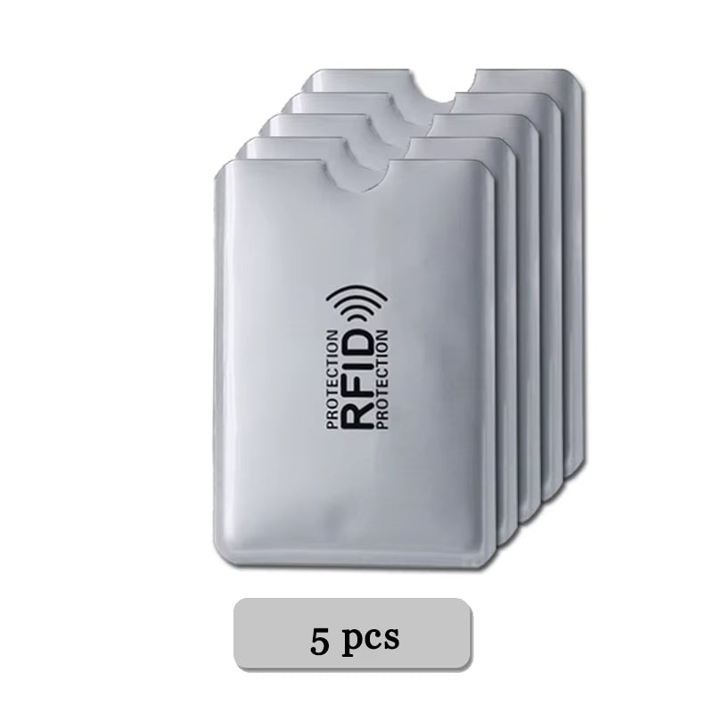 5-20 Pcs Aluminium anti Rfid Card Holder NFC Blocking Reader Lock Id Bank Card Holder Case Protection Metal Credit Card Case