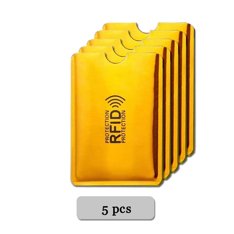 5-20 Pcs Aluminium anti Rfid Card Holder NFC Blocking Reader Lock Id Bank Card Holder Case Protection Metal Credit Card Case