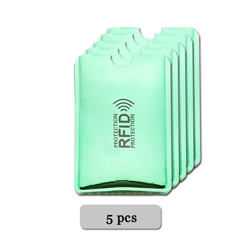 5-20 Pcs Aluminium anti Rfid Card Holder NFC Blocking Reader Lock Id Bank Card Holder Case Protection Metal Credit Card Case