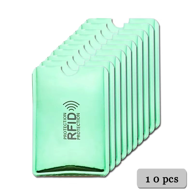 5-20 Pcs Aluminium anti Rfid Card Holder NFC Blocking Reader Lock Id Bank Card Holder Case Protection Metal Credit Card Case