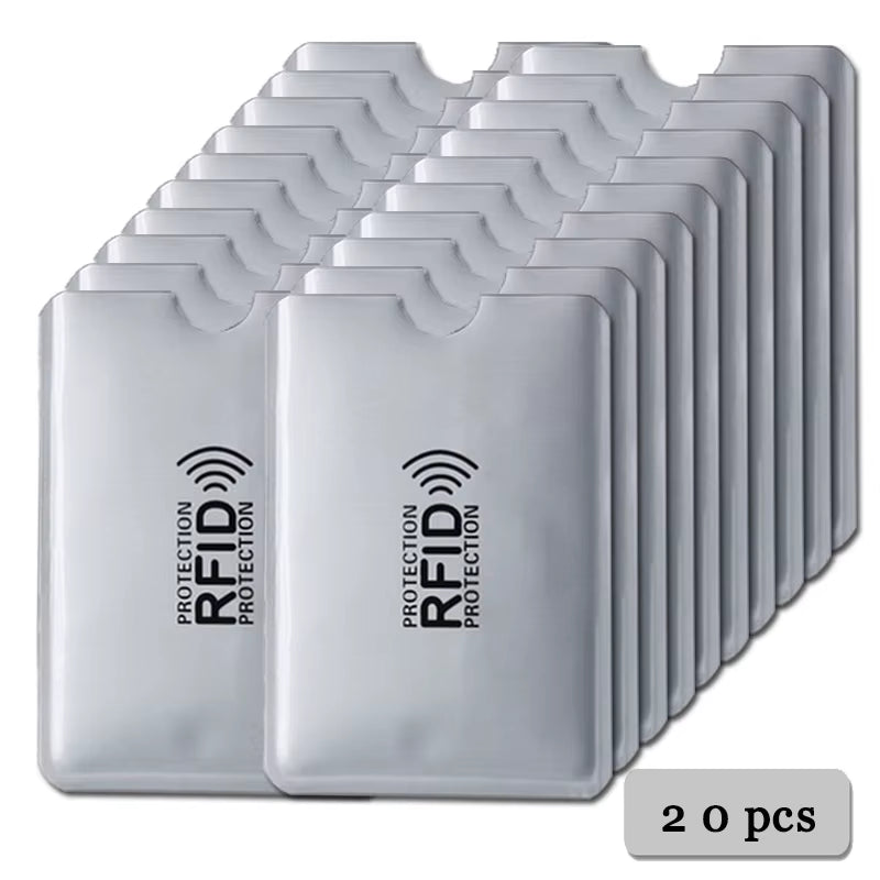 5-20 Pcs Aluminium anti Rfid Card Holder NFC Blocking Reader Lock Id Bank Card Holder Case Protection Metal Credit Card Case