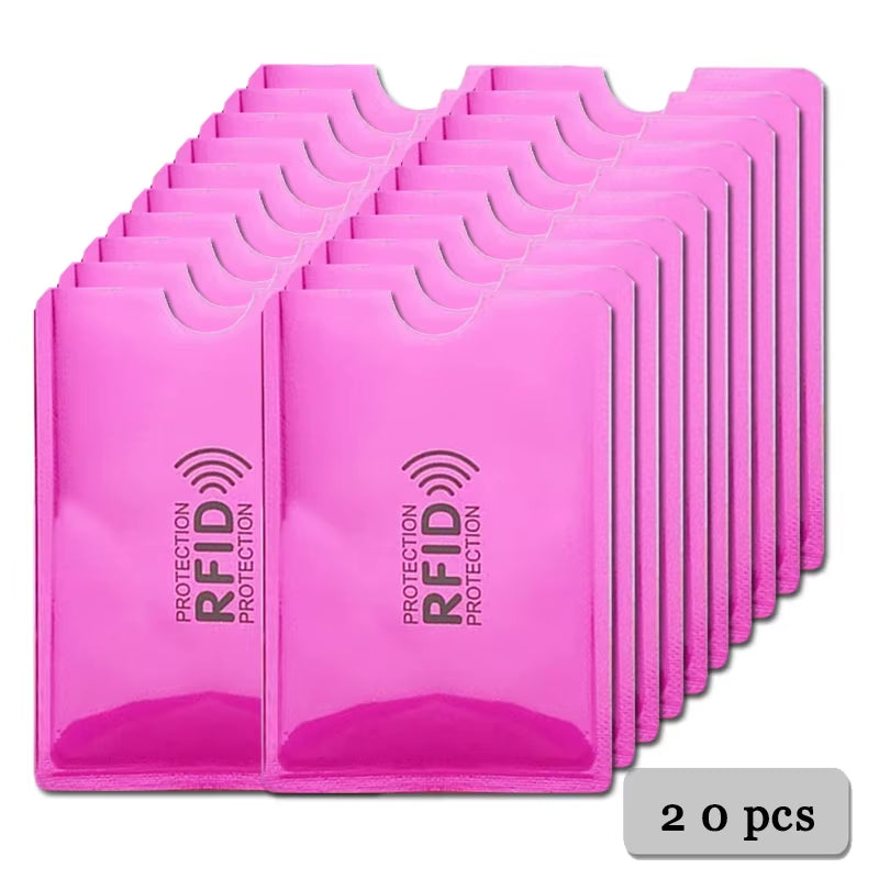5-20 Pcs Aluminium anti Rfid Card Holder NFC Blocking Reader Lock Id Bank Card Holder Case Protection Metal Credit Card Case