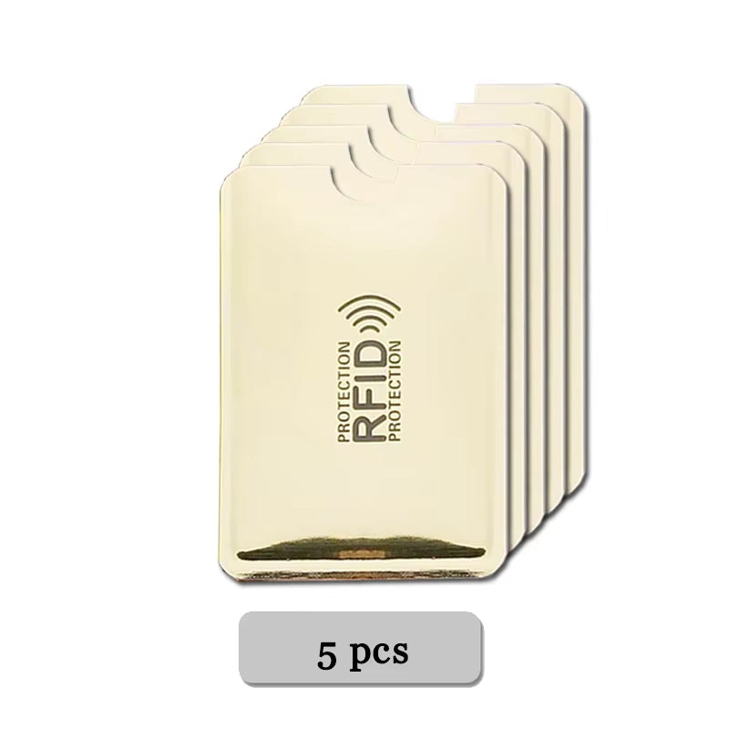 5-20 Pcs Aluminium anti Rfid Card Holder NFC Blocking Reader Lock Id Bank Card Holder Case Protection Metal Credit Card Case