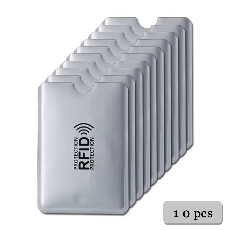 5-20 Pcs Aluminium anti Rfid Card Holder NFC Blocking Reader Lock Id Bank Card Holder Case Protection Metal Credit Card Case