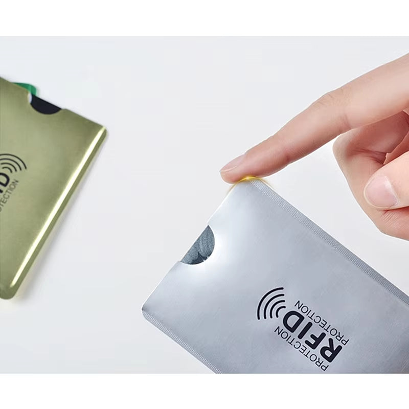 5-20 Pcs Aluminium anti Rfid Card Holder NFC Blocking Reader Lock Id Bank Card Holder Case Protection Metal Credit Card Case