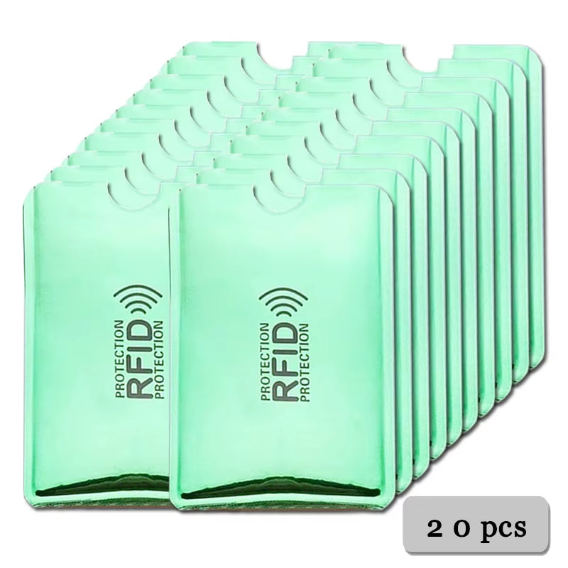 5-20 Pcs Aluminium anti Rfid Card Holder NFC Blocking Reader Lock Id Bank Card Holder Case Protection Metal Credit Card Case