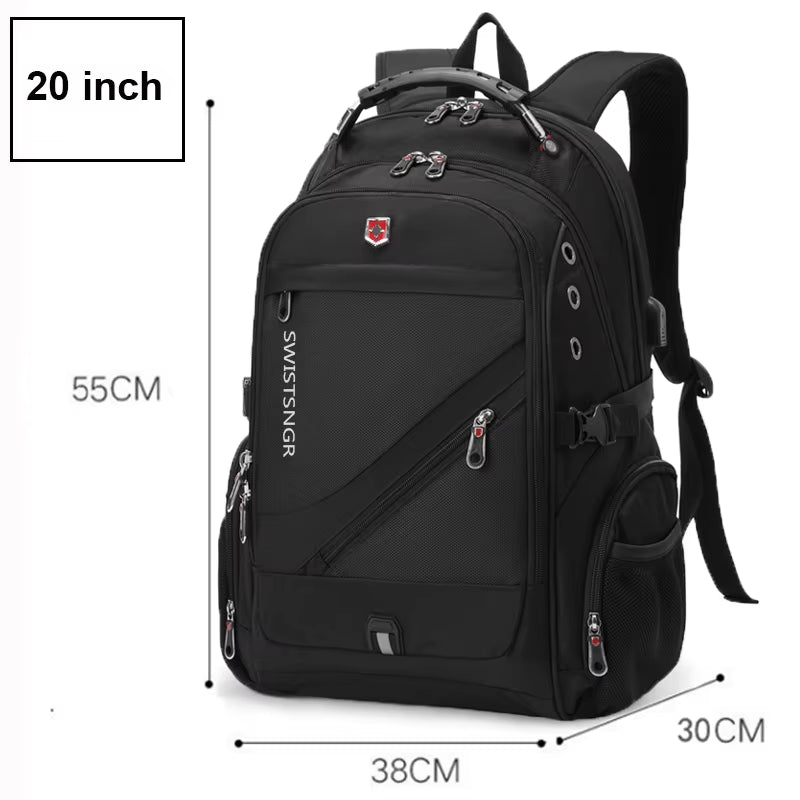 Anti-Thief Fashion Men Backpack Multifunctional Waterproof 17.3 Inch Laptop Bag Man USB Charging Travel Backpacks Male Mochila