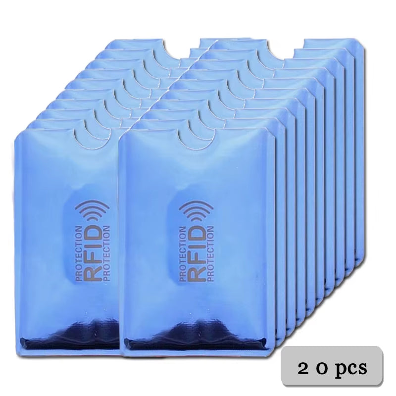 5-20 Pcs Aluminium anti Rfid Card Holder NFC Blocking Reader Lock Id Bank Card Holder Case Protection Metal Credit Card Case