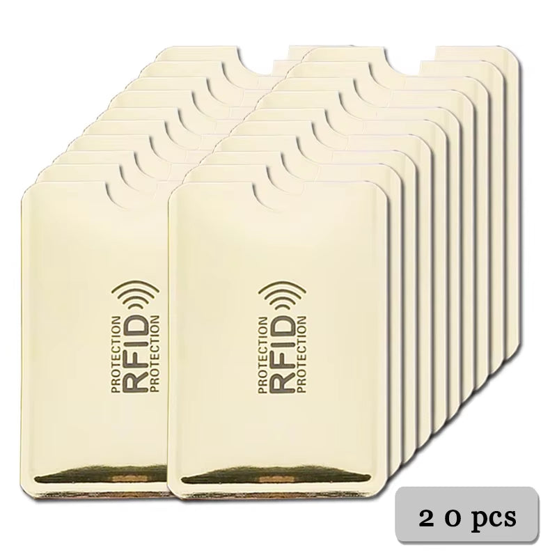 5-20 Pcs Aluminium anti Rfid Card Holder NFC Blocking Reader Lock Id Bank Card Holder Case Protection Metal Credit Card Case