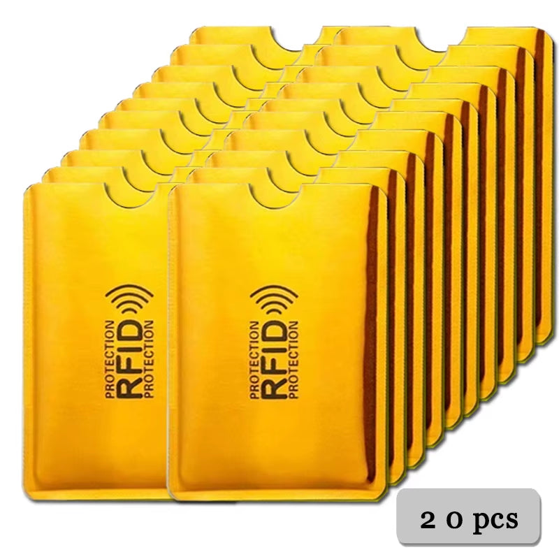 5-20 Pcs Aluminium anti Rfid Card Holder NFC Blocking Reader Lock Id Bank Card Holder Case Protection Metal Credit Card Case