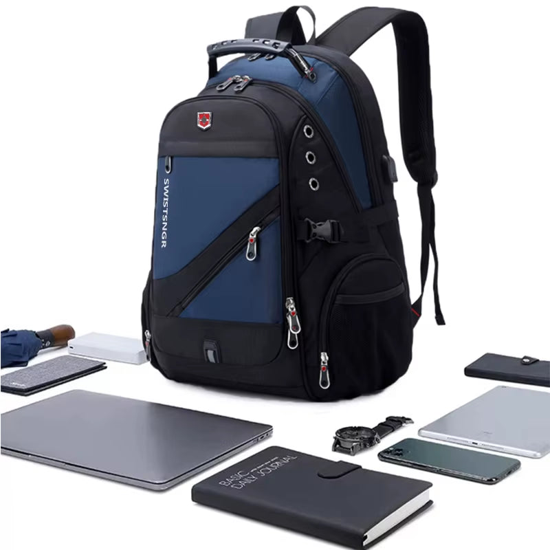 Anti-Thief Fashion Men Backpack Multifunctional Waterproof 17.3 Inch Laptop Bag Man USB Charging Travel Backpacks Male Mochila