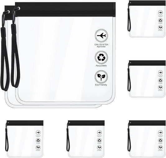 7 Pcs Neceser Transparente Viaje Avion, 1 L Bolsa Liquidos Avion, Neceser Avion, Bolsa Transparente Avion, Neceser Viaje Avion Mujer Hombre, Bolsa De Cosmético Organizador Viajes Accesorios